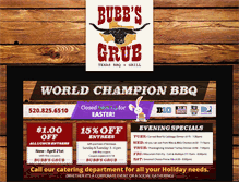 Tablet Screenshot of bubbsgrub.com